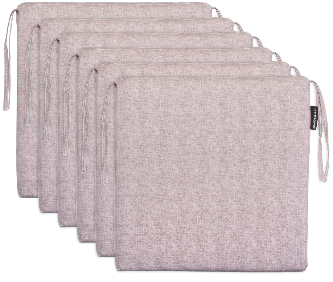 Brandsseller Sitzkissen ca. 40x40 cm mit Klettverschluss Stuhlauflage Sitzauflage 4 Kordelbändern fü