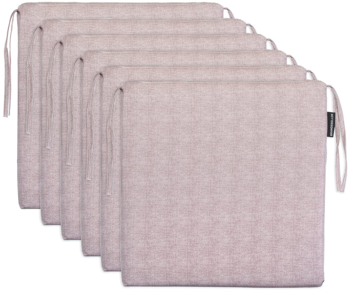 Brandsseller Sitzkissen ca. 40x40 cm mit Klettverschluss Stuhlauflage Sitzauflage 4 Kordelbändern fü