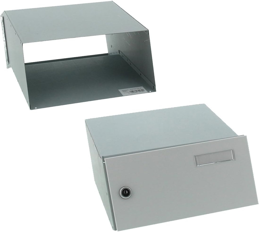 Burg-Wächter Durchwurfkasten ohne Blende, A4 Einwurf-Format, Verzinkter Stahl, Kasten 795, Weiss, Du