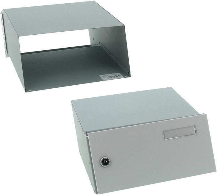 Burg-Wächter Durchwurfkasten ohne Blende, A4 Einwurf-Format, Verzinkter Stahl, Kasten 795, Weiss, Du