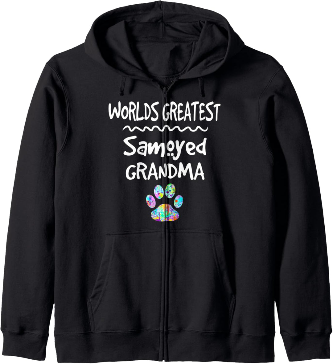 Worlds Greatest Samoyed Grandma Cute Dog Paw Print Pet Love Kapuzenjacke
