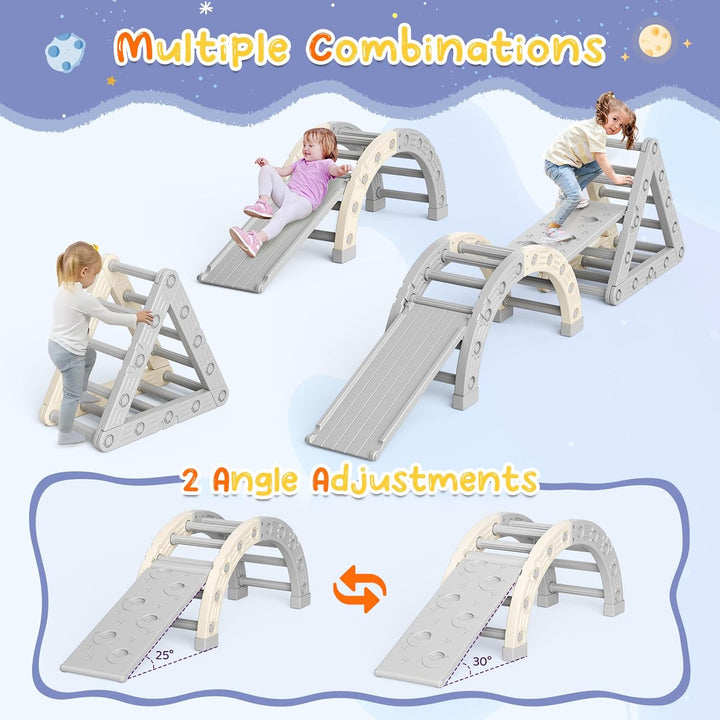 Toddler Klettergerüst, Stativ-Kletterleiter aus Kunststoff, für Kinder, Montessori Outdoor,Indoor-Sp