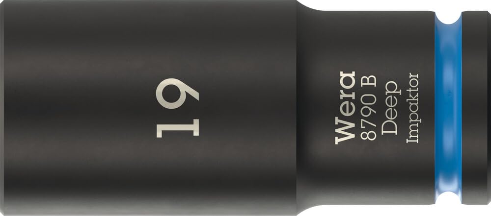 Wera 05005560001 8790 B Impaktor Deep Steckschlüsseleinsatz mit 3/8"-Antrieb, 19 x 63 mm 19 x 63 mm