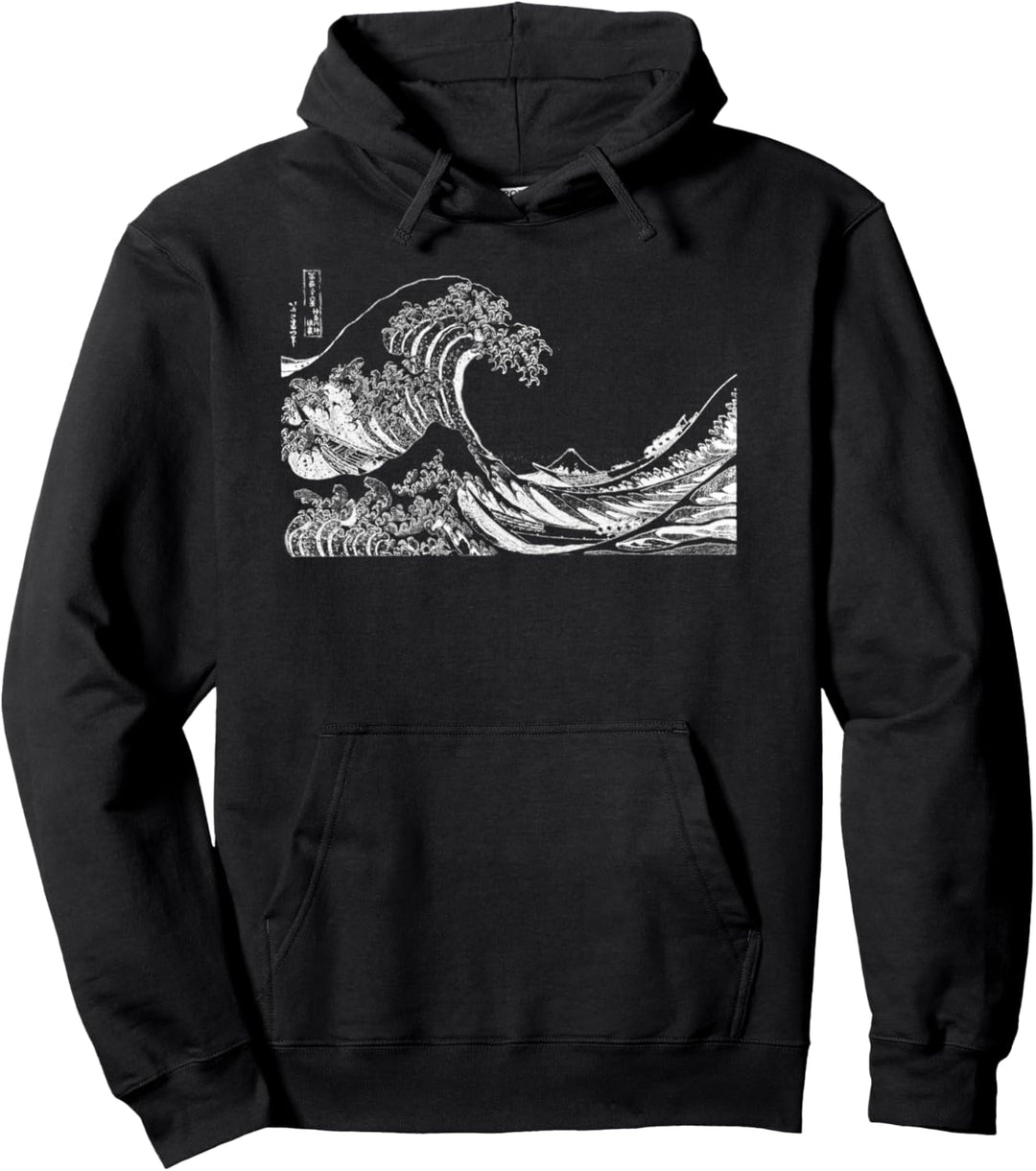 Berühmte Klassische Japanische Kunst Die Grosse Welle Hokusai Pullover Hoodie