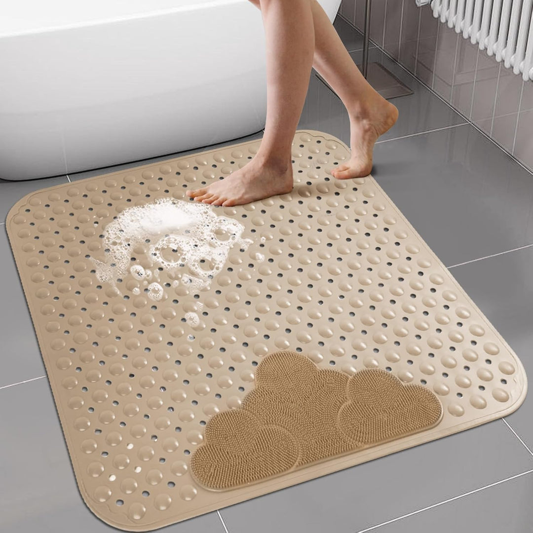 Duschmatte rutschfest 80x80cm,Antirutschmatte Dusche mit Ablauflöchern,Duscheinlage rutschfest mit S