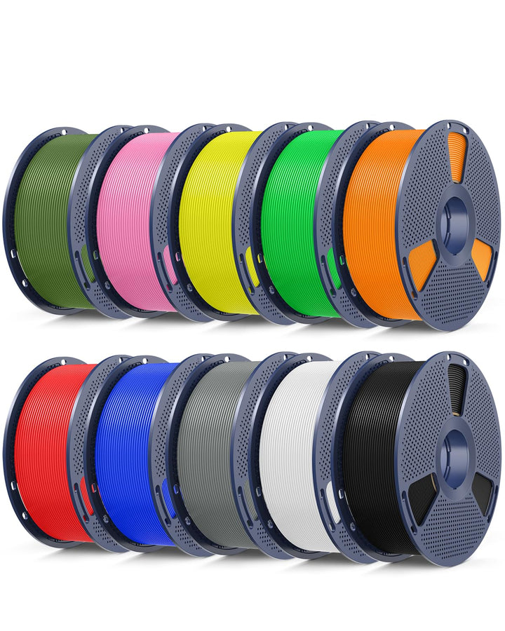 SUNLU PLA+ 2.0 3D Drucker Filament Bündel, 10KG Upgrade High Speed PLA+ Filament 1.75mm ±0.02mm, 1kg
