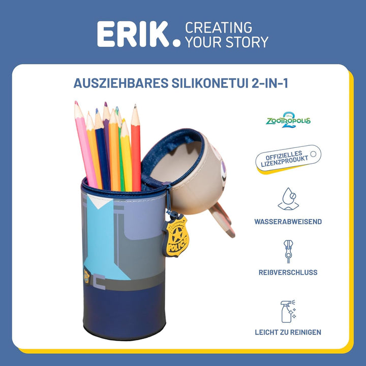 Grupo Erik Mäppchen Disney Zoomania Judy Hopps 1 Fach - Stift Etui Schule - Federmäppchen Mädchen Sc