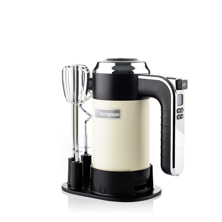 Westinghouse Retro Handmixer, 5 Geschwindigkeitsstufen + Turbofunktion, 2 Rührbesen, 2 Knethaken, LC