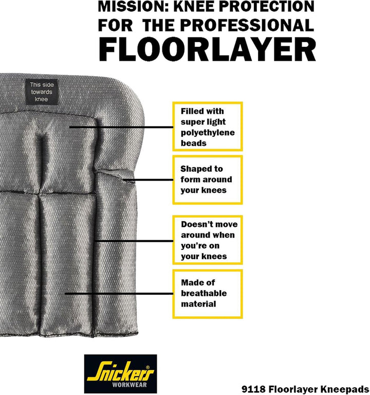 Snickers Workwear Bodenleger Kniepolster, 9118, Kniepolster aus Polyäthylenkugeln (1 Paar)