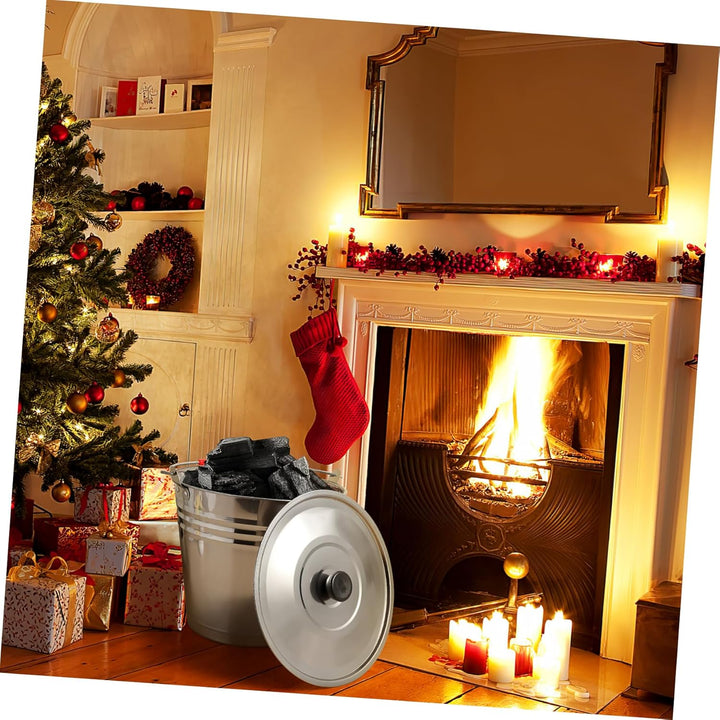 Yardwe Holzkohleeimer Asche Kann Charcoal Holzpellets Fireplace Fire Bucket Holzkohle Asche Eimer As