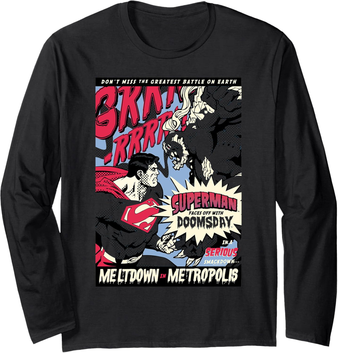 Superman Meltdown Langarmshirt