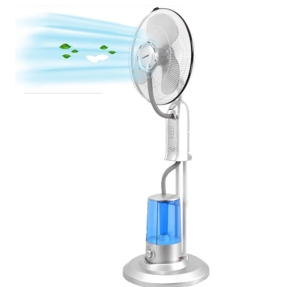 Syntrox Osszilierender Ventilator mit Wasser Quellura | Wasserventilator | Lüfter, mit Timer und Fer