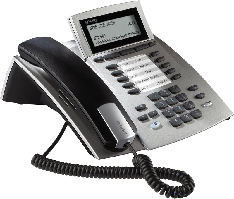 Agfeo Systemtelefon (S0/UP0, Timerfunktion, Interntaste) Silber