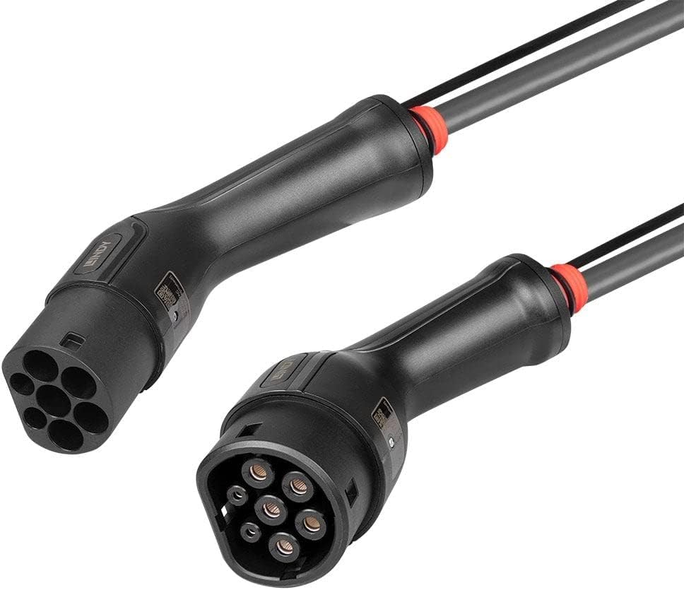 Lindy 30110 5m Ladekabel Typ 2 für E-Fahrzeuge, 11kW, 3-phasiges Laden für E-Fahrzeuge und Plug-in-H