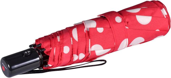 Knirps Taschenschirm Slim Duomatic Dots - Rot, Rot