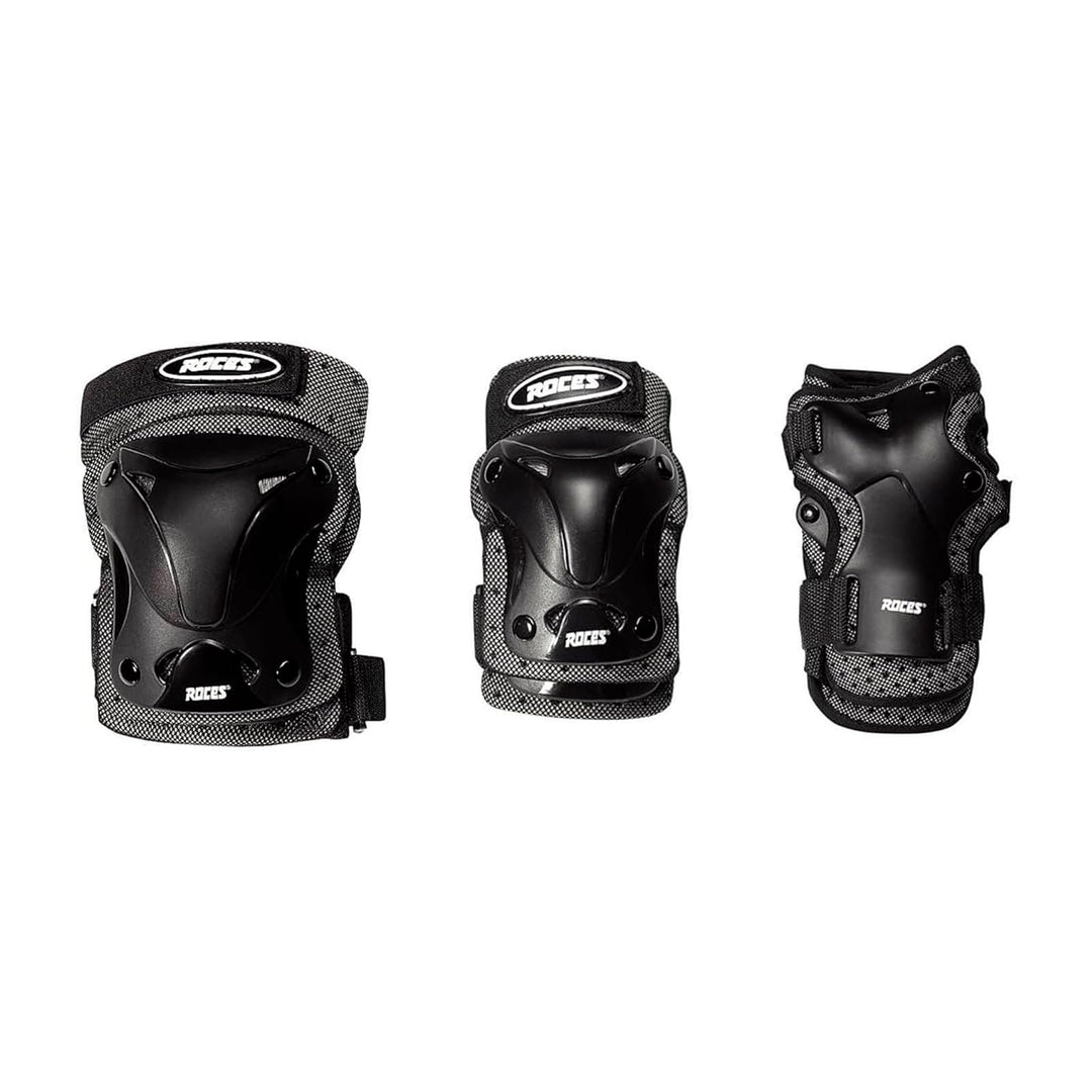 Roces Jungen 3 Pack Schützer Ventilat Schutzset, Schwarz, Einheitsgrösse