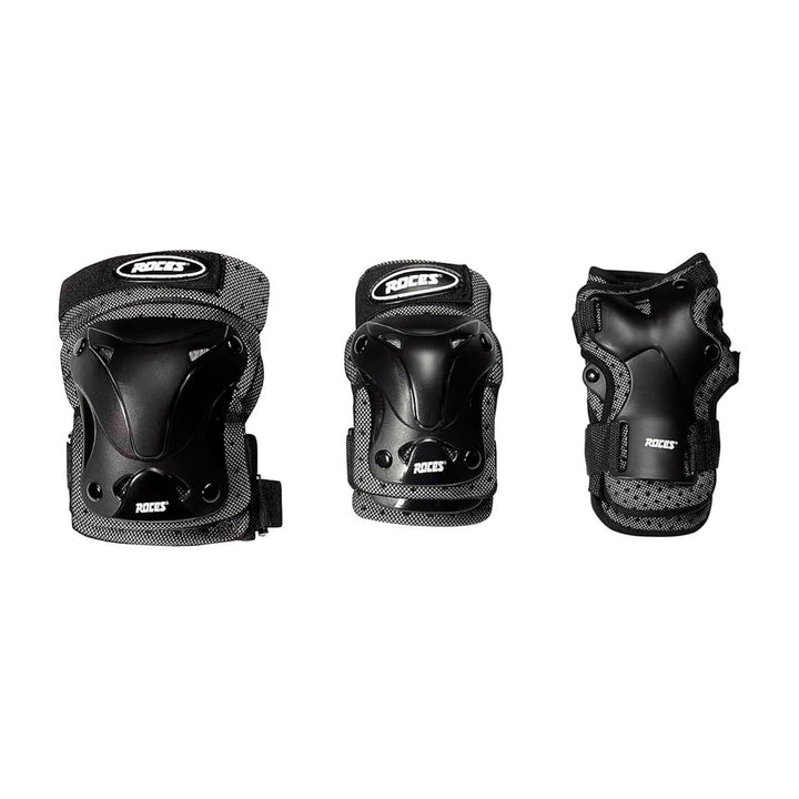 Roces Jungen 3 Pack Schützer Ventilat Schutzset, Schwarz, Einheitsgrösse