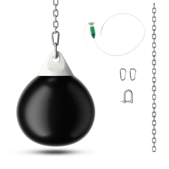 GYMAX Wasserboxsack Boxing Punching Bag Erwachsene Schwerer Boxsack Schwarz, Schwarz
