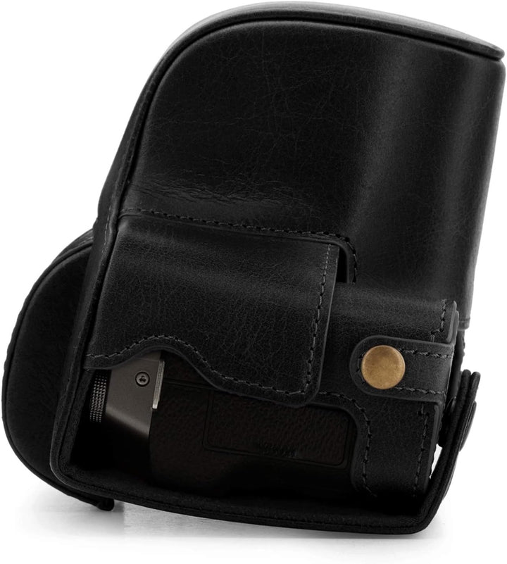 MegaGear MG1883 Ever Ready Kameratasche aus Echtleder, kompatibel mit Fujifilm X-T200 (XC15-45 mm),