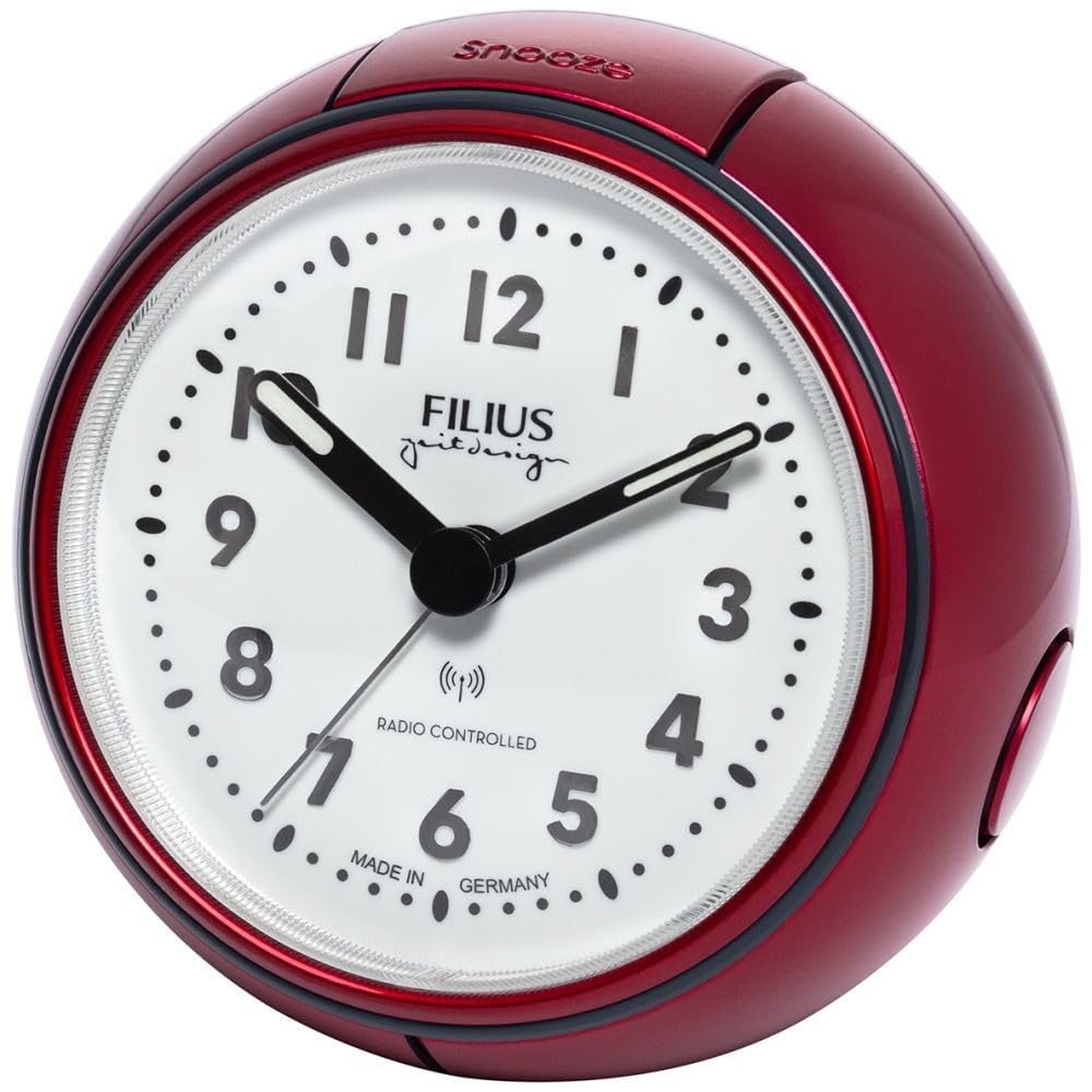 Filius 0544-1 Funkwecker Rot-Metallic