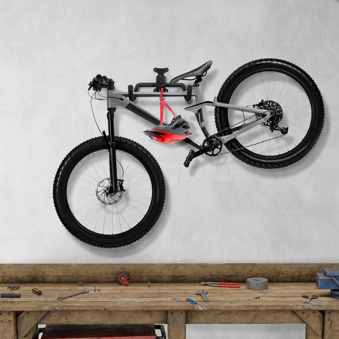 Maclean Fahrrad Wandhalterung | Verstellbare Stahlhalterung für Fahrräder bis 30 kg | Klappbar &amp; pla