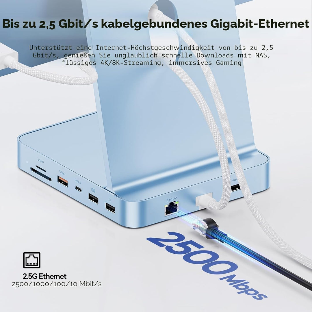 Upgraded iMac Hub für M1/M3/M4, iMac Zubehör M4 unterstützt 4TB SSD-Gehäuse (SSD Nicht enthalten), U