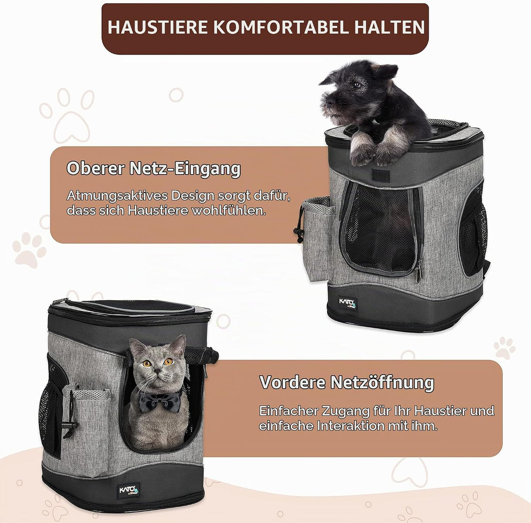 Kritter Planet Haustier-Rucksack mit Mesh-Fenster, atmungsaktive und Faltbare Hundetasche für Hunde