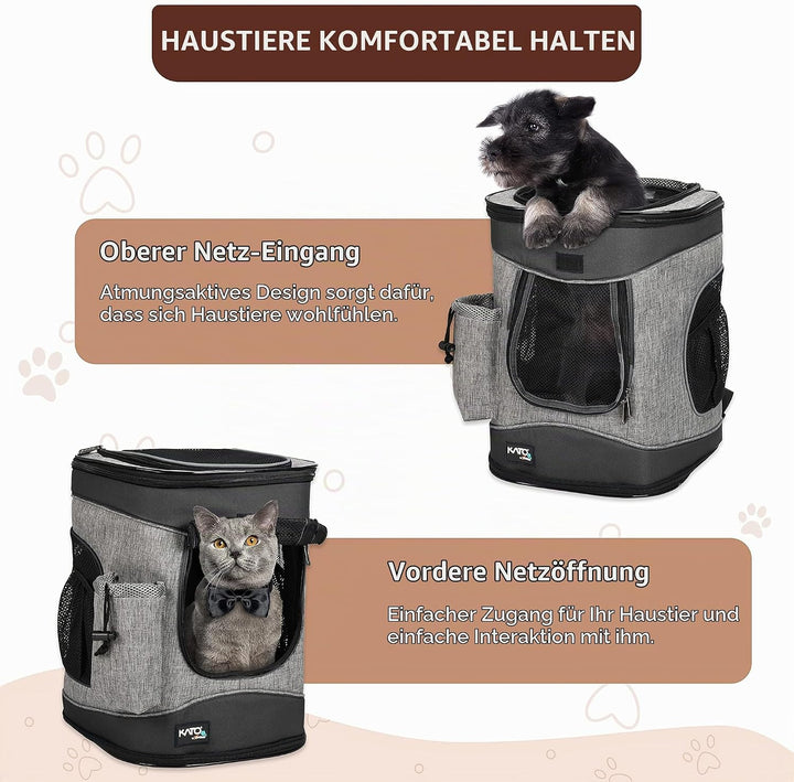 Kritter Planet Haustier-Rucksack mit Mesh-Fenster, atmungsaktive und Faltbare Hundetasche für Hunde