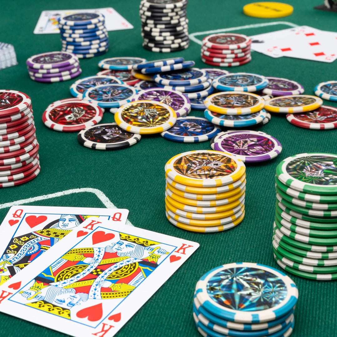 Holz-Pokerkoffer „Wooden Black Edition” 500 abgerundete Ocean-Champion-Chips Laserchips Poker-Set 2