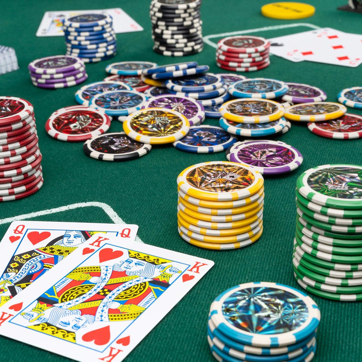 Holz-Pokerkoffer „Wooden Black Edition” 500 abgerundete Ocean-Champion-Chips Laserchips Poker-Set 2