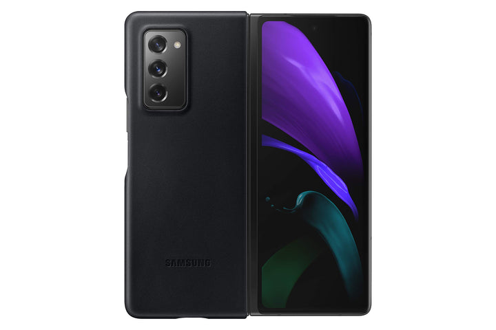 Samsung Leather Smartphone Cover EF-VF916 für Galaxy Z Fold2 5G Handy-Hülle, echtes Leder, Schutz Ca