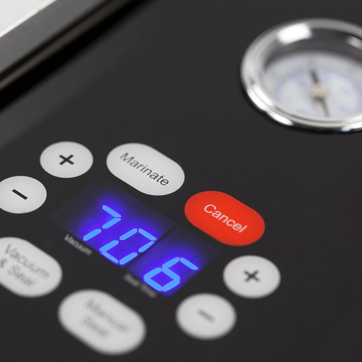 CASO VacuChef Slim-Line - Kammervakuumierer aus Edelstahl, Ultra flaches Design, starke Vakuumpumpe