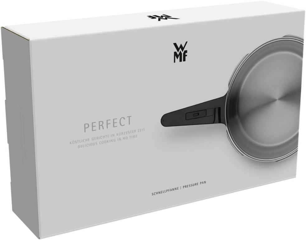 WMF Perfect Schnellkochtopf- Unterteil Induktion 4,5l, Dampfkochtopf ohne Deckel, Cromargan Edelstah