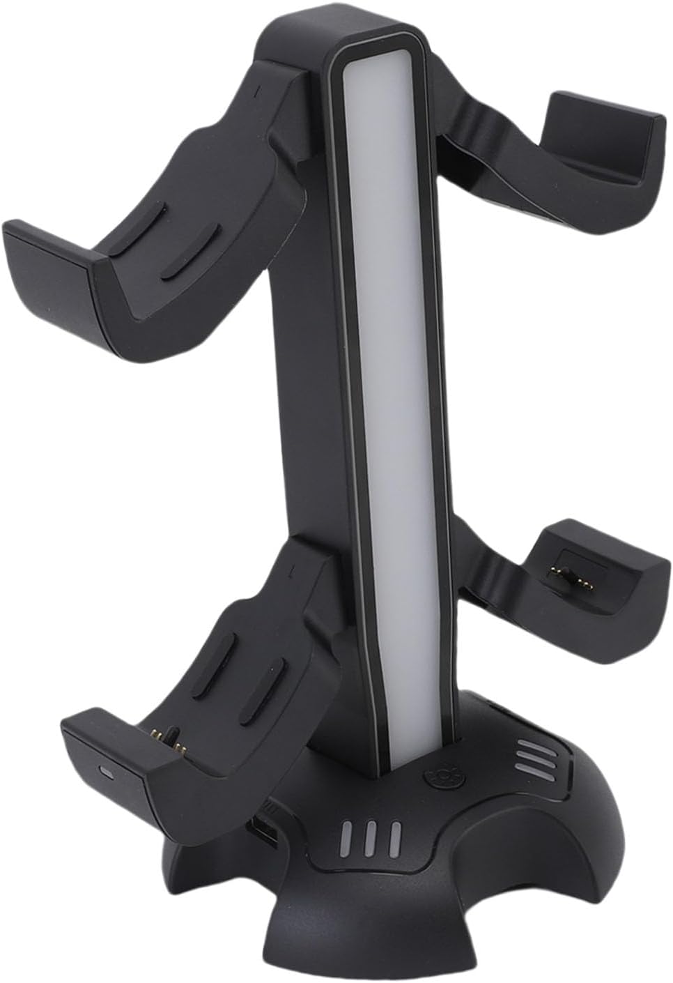 Controller-Ladegerät-Halterung mit 9 RGB-Lichtmodi für Gamer-Desktop, USB-Port-Headset-Ständer, Kabe
