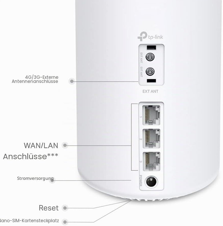 TP-Link Deco X50-4G LTE WLAN Router, 4G + Cat6(300 Mbit/s im Download), AX3000 Dual-Band WiFi 6, 3*