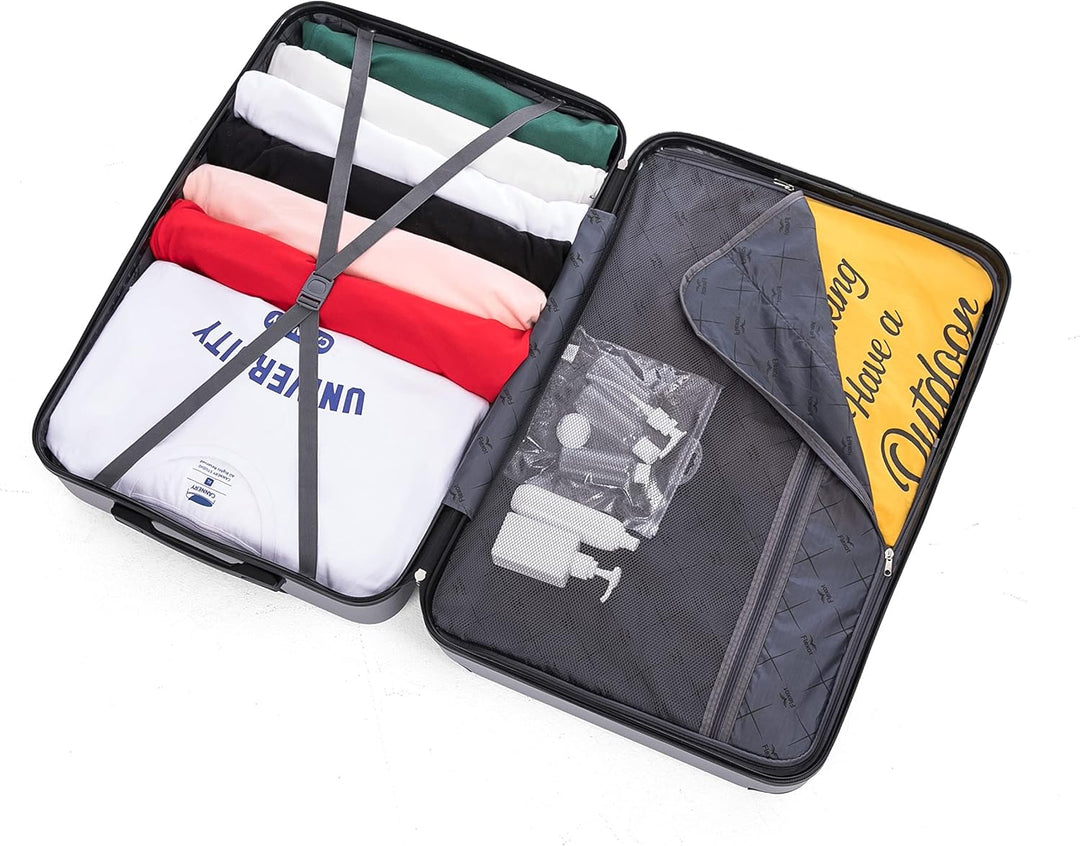 Flexot® Flex-2045 Koffer (16 Farben zur Auswahl) Zwillingsrollen Reisekoffer Trolley Hartschale (XL,