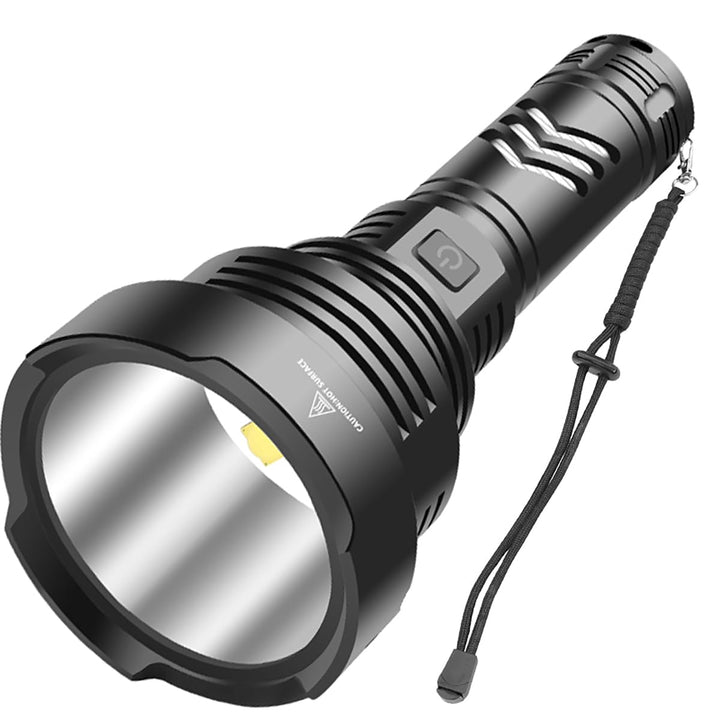 WholeFire LED Taschenlampe Extrem Hell 100000 Lumens, XHP90 USB Aufladbar Taschenlampen, 5 Modi Takt