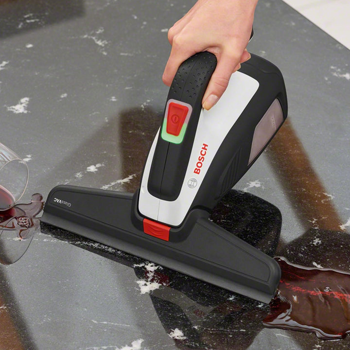 Bosch Home and Garden Akku Fenstersauger GlassVAC (USB Ladegerät, Sprühflasche mit Mikrofasertuch, 2