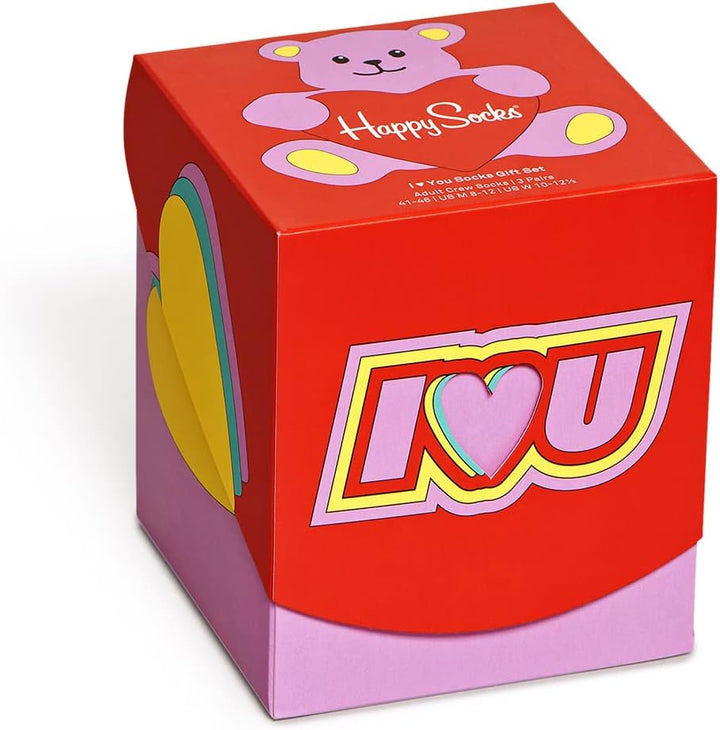Happy Socks Geschenkbox I LOVE YOU SOCKS GIFT SET 3-PACK XLOS08-4300 Mehrfarbig, Size:41-46
