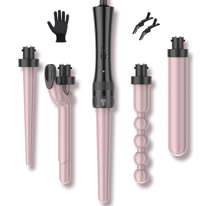 ELEHOT-Store Lockenstab 5 in 1, Multifunktionales Lockenstab Set mit Verschiedenen Aufsätzen 9-32mm,