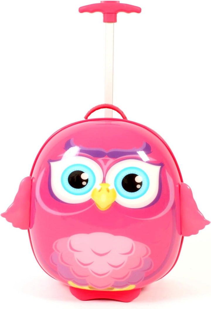 Bayer Chic 2000 - Bouncie Kinder-Trolley mit 3D-Eulen-Motiv Kindergepäck, 20 Liter, Pink, 40 cm, Pin