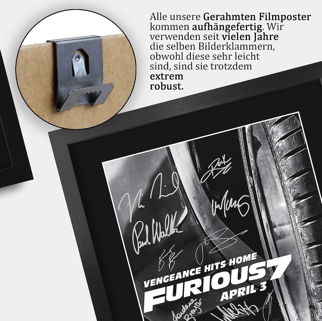 HWC Trading FR A3 Fast &amp; Furious 7 Vin Diesel, Paul Walker, Dwayne Johnson Geschenke, gedrucktes Pos