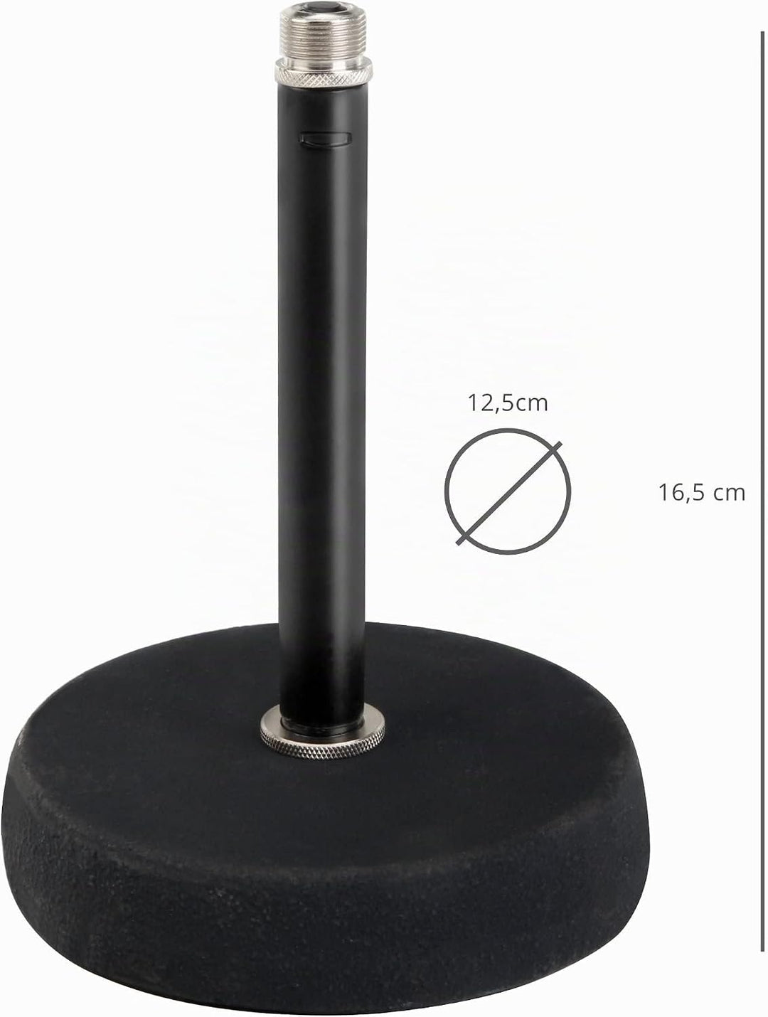 Pronomic MST-10 BK Mikrofon Tischstativ Tischmikrofon Stativ Ständer (für 3/8" Gewinde, Gusseisener