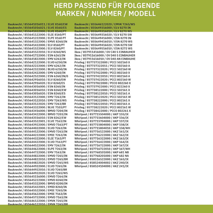 Haltegitter kompatibel mit WHIRLPOOL 480121103435 links für Backbleche und Roste Backofen
