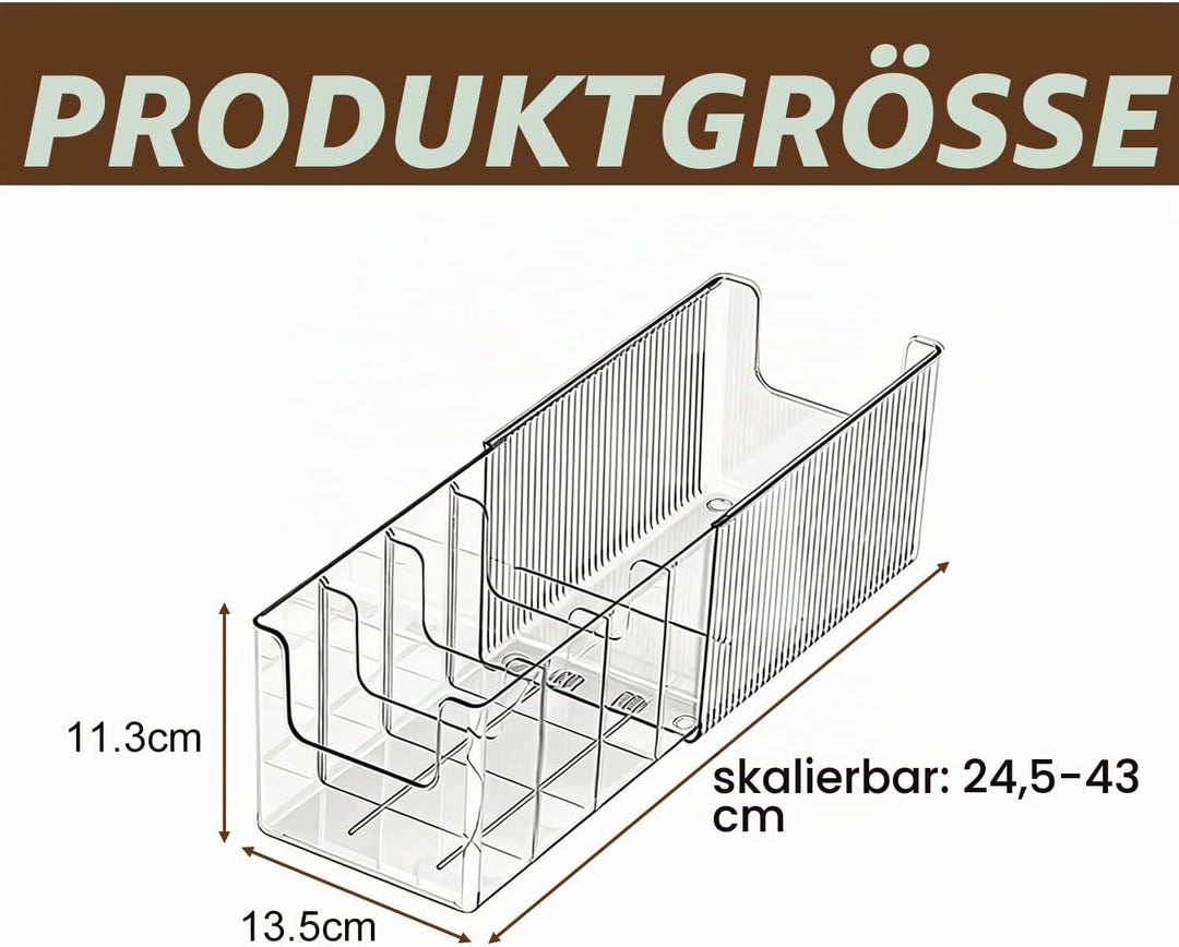 Gürtel Organizer Acryl Gürtel Aufbewahrung, Ausziehbarer Gürtelhalter Kleiderschrank, 7 Fächer Gürte