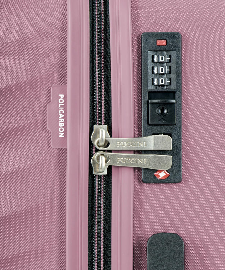 PUCCINI Polycarbonat Koffer Valencia Hartschalenkoffer Trolley Leicht Reisekoffer mit Zwillingsrolle