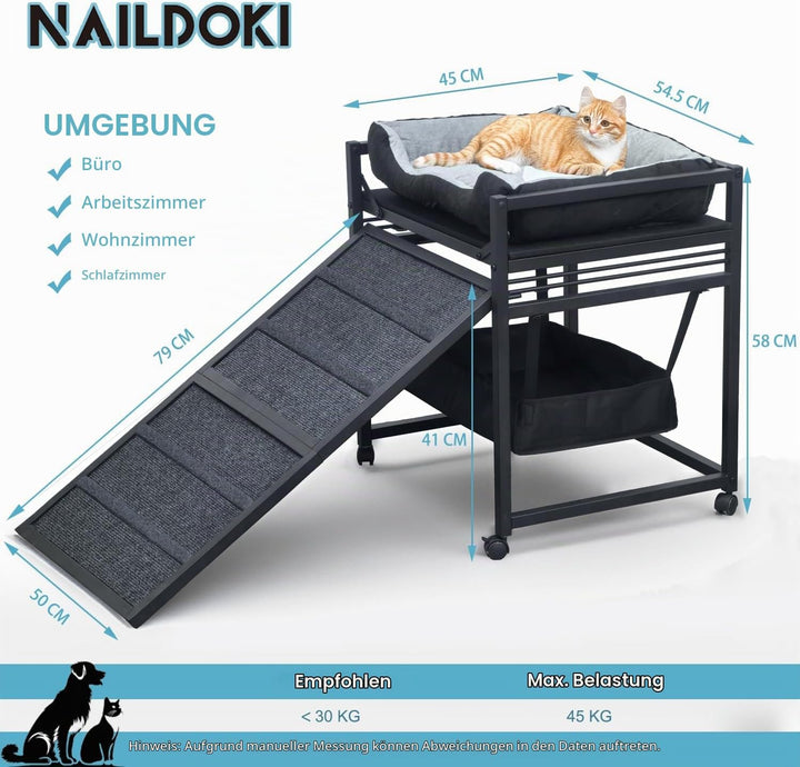 Bewegliche Struktur Haustier Treppe Rampe mit Sitz paaren Katzen/Hunde Stuhl mit Rampe hohe Betten,