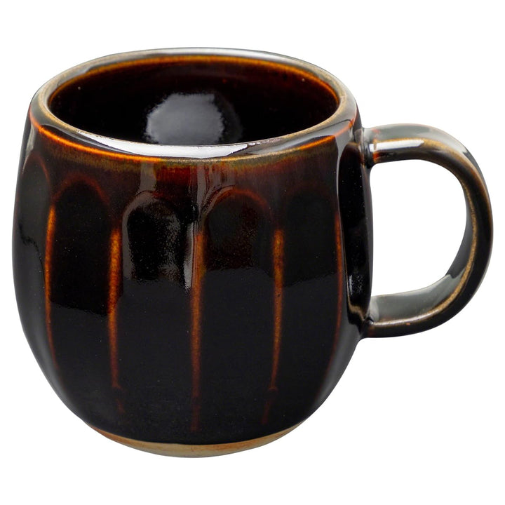 Asayu Japan Keramik Kaffeeaufguss-Set in Schokoladenbraun mit Papierfilterhalterung und Dripper mit