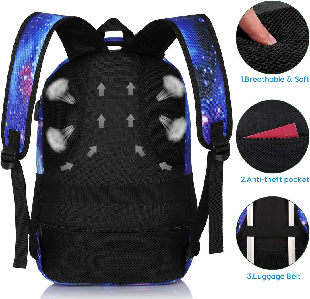 YAMTION Schulrucksack Mädchen Teenager,Schulrazen Teenager Schultasche Jungen Teenager mit 15.6 Zoll
