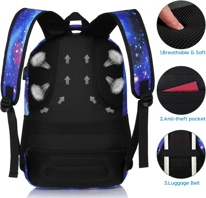YAMTION Schulrucksack Mädchen Teenager,Schulrazen Teenager Schultasche Jungen Teenager mit 15.6 Zoll